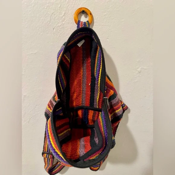 Colorful Striped Mini Backpack - Picture 3 of 3